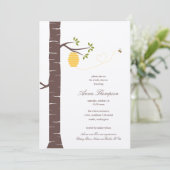 Bienenstockdusche/Party Einladung (Stehend Vorderseite)