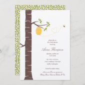 Bienenstockdusche/Party Einladung (Vorne/Hinten)