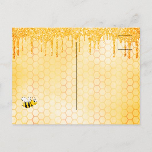 Bienenstöcke als Brautdusche Postkarte (Rückseite)