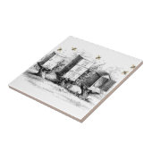 Bienenstöcke aus Holz, schwarz | Fliese (Seite)