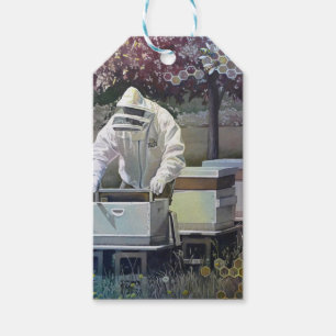 Bienenstöcke Bienenstock Wasserfarben Kunst Geschenkanhänger