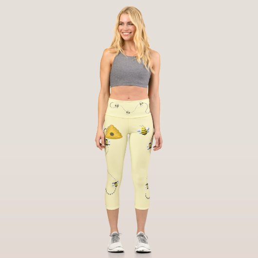Bienenstöcke Cool Capri Leggings (Vorderseite)
