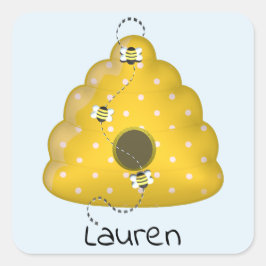 Bienenstöcke Cool Quadratischer Aufkleber