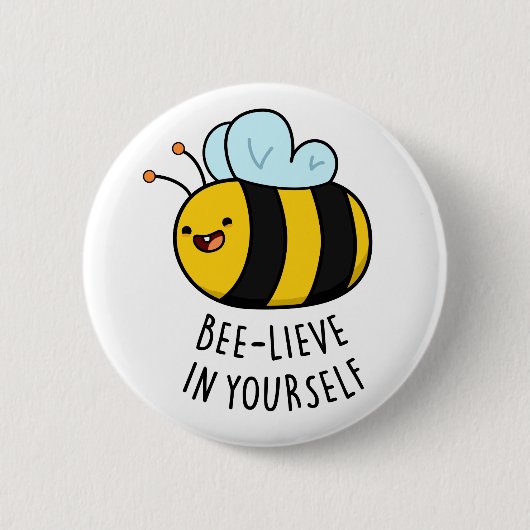 Bienenstöcke in Ihrem selbst Funny Bee Pun Button (Vorderseite)