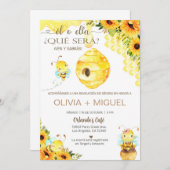 Bienenstöcke Mädchen Geschlecht offenbaren Einladu Einladung (Vorne/Hinten)