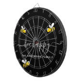 Bienenstöcke mit schwarzem Monogramm Dartscheibe (Vorderseite rechts)