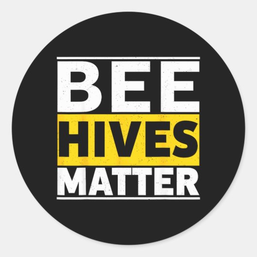 Bienenstöcke Runder Aufkleber (Vorderseite)