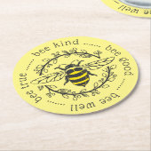 Bienenstöcke Runder Pappuntersetzer (Angewinkelt)