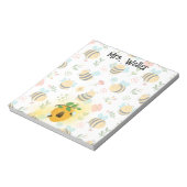 Bienenstöcke und Bienen niedlich personalisiert Notizblock (Rotiert)