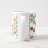 Bienenstockmodul-Muster Jumbo-Tasse (Rückseite)