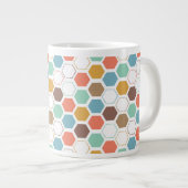 Bienenstockmodul-Muster Jumbo-Tasse (Vorderseite Rechts)
