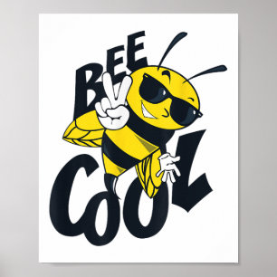 Bienenstöpsel Cooles Design Akkorde Umweltschutz Poster