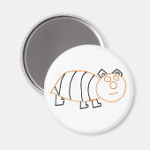 Bienenstöpsel Round Magnet (Vorderseite/Rückseite)