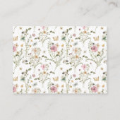 Bienenstromdusche Wildblume Windelwanne Begleitkarte (Rückseite)