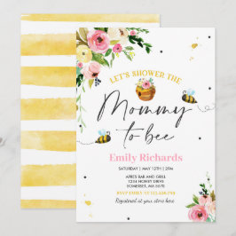 Bienenstube Einladung florale Mommy zu sein