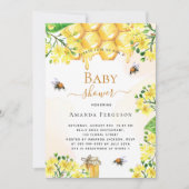 Bienenstube mit goldgelben Blüten niedlich Einladung (Vorderseite)