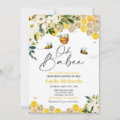 Bienenstube Rosa Geschlecht Neutral Oh Babee Einladung (Vorderseite)
