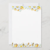 Bienenstube Wildblume Babydusche Einladung (Rückseite)