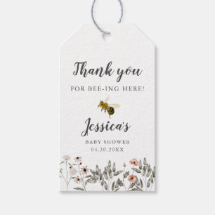 Bienenstube Wildblume Babydusche Geschenkanhänger
