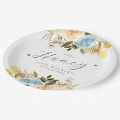 Bienenstück-Brautparty Pappteller (Schrägansicht)