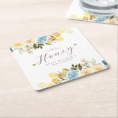 Bienenstück-Brautparty Rechteckiger Pappuntersetzer (angewinkelt)