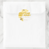 Bienenstück-Brautparty | Sie hat ihren Honig gefun Runder Aufkleber (Tasche)