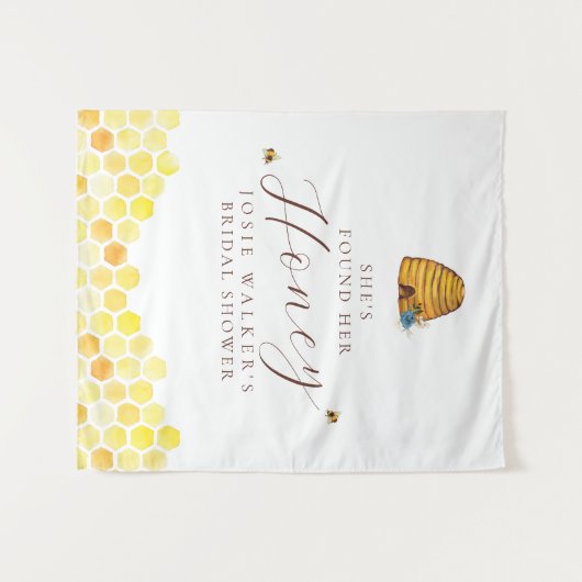 Bienenstück-Brautparty Wandteppich (Vorderseite (Horizontal))