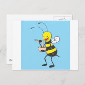 Bienenstück-Shirt | Shirt zum Essen von Bienenadel Postkarte (Vorne/Hinten)