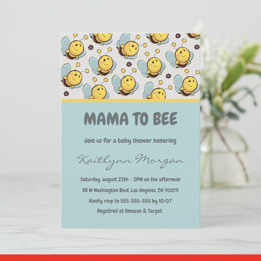Bienenstudio Mama zu Bienenstock Einladung