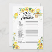 Bienenstudio Word Scramble Game Einladung (Vorderseite)