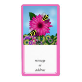 Bienenstufe am Mittag auf rosa Blume (Vorne)