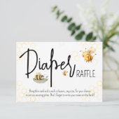 Bienenstuhlgeschlecht - Neutrale Sweet Diaper Raff Begleitkarte (Stehend Vorderseite)