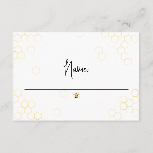 Bienenstuhlgeschlecht - Neutrale Sweet Diaper Raff Begleitkarte (Rückseite)