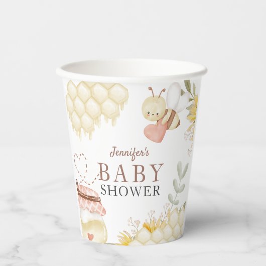 Bienenstuhlpapier-Cups Pappbecher (Vorderseite)