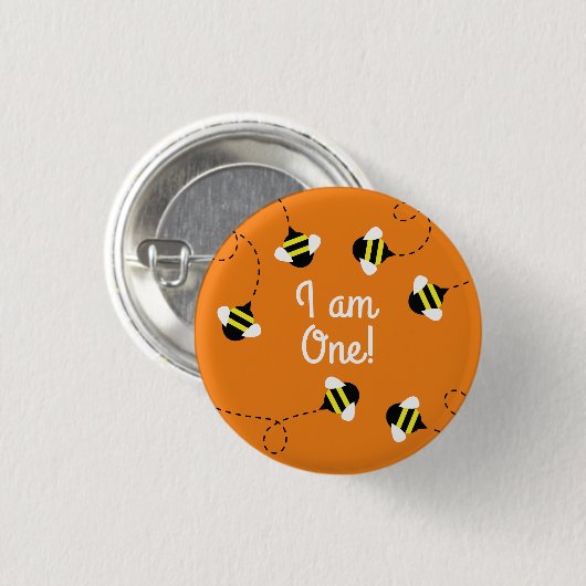 Bienentag 1. Geburtstag Button Button (Vorne & Hinten)