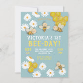 Bienentag 1. Geburtstag Party Einladung (Vorderseite)