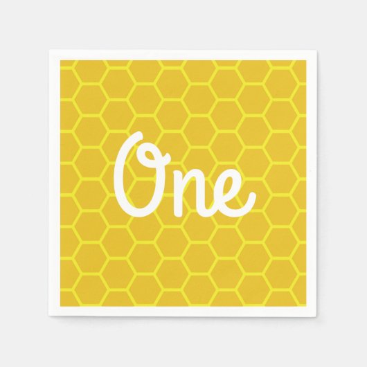 Bienentag 1. Geburtstag Party Napkins Serviette (Vorderseite)