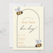 Bienentag Bio Biene als moderner Minimaler Geburts Einladung (Vorderseite)