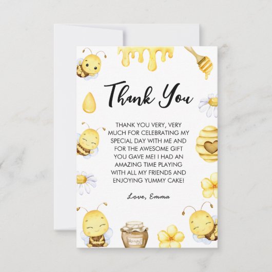 Bienentag Dankeskarte (Vorderseite)