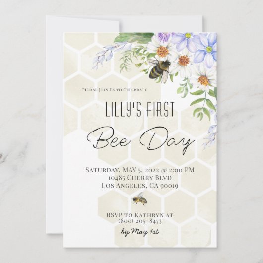 Bienentag - Einladung (Vorderseite)