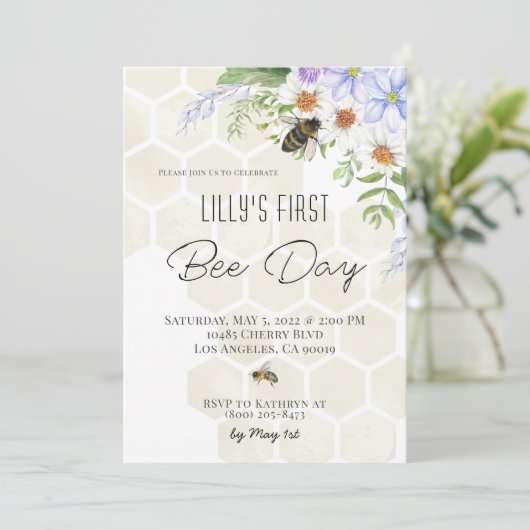 Bienentag - Einladung (Stehend Vorderseite)