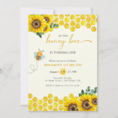 Bienentag Geburtstag Baby Boy Einladung (Vorderseite)