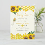 Bienentag Geburtstag Baby Girl Einladung (Stehend Vorderseite)