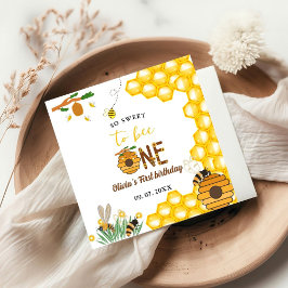 Bienentag Gelbe Biene erste Geburtstagsparty Serviette