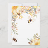 Bienentag Hummel 1. Geburtstag Blumengeburt Einladung (Rückseite)