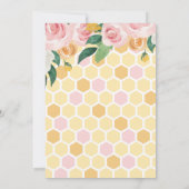 Bienentag Hummel 1. Geburtstag Rosa Blumenladen Einladung (Rückseite)
