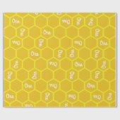 Bienentag Niedlich 1. Geburtstag Geschenkpapier (Flach)