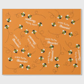 Bienentag Niedlich 1. Geburtstag Geschenkpapier (Flach)