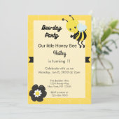 Bienentag Party Geburtstagsfeier Einladung (Stehend Vorderseite)