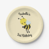 Bienentag-Party Personalisierte Teller (Vorderseite)